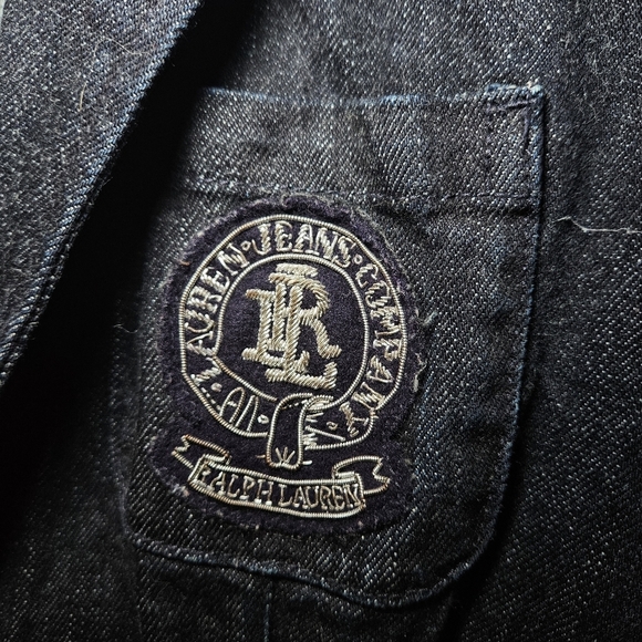 Y2K Ralph Lauren Dark Denim Blazer - Picture 2 of 7